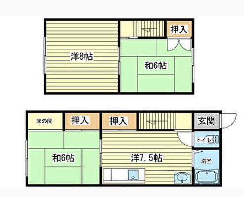 高浜メゾネットの間取り