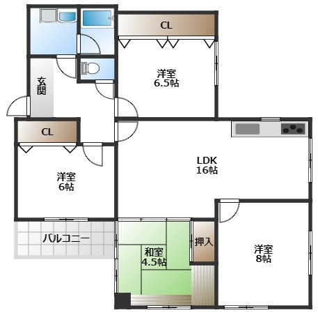 【間取り】 | プレステージ新千里西町３号棟