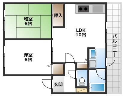 【間取り】 | アヴィタシヨン岡町