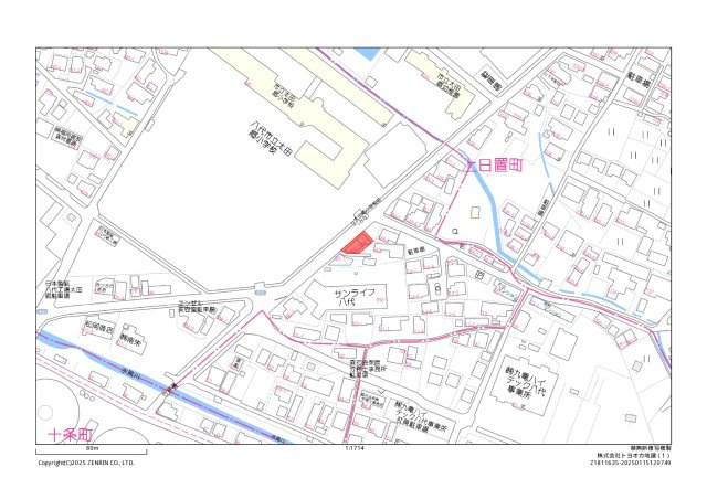 日置町土地の地図