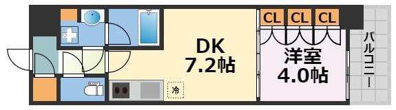 コンフォリア・リヴ北久宝寺Qの間取り