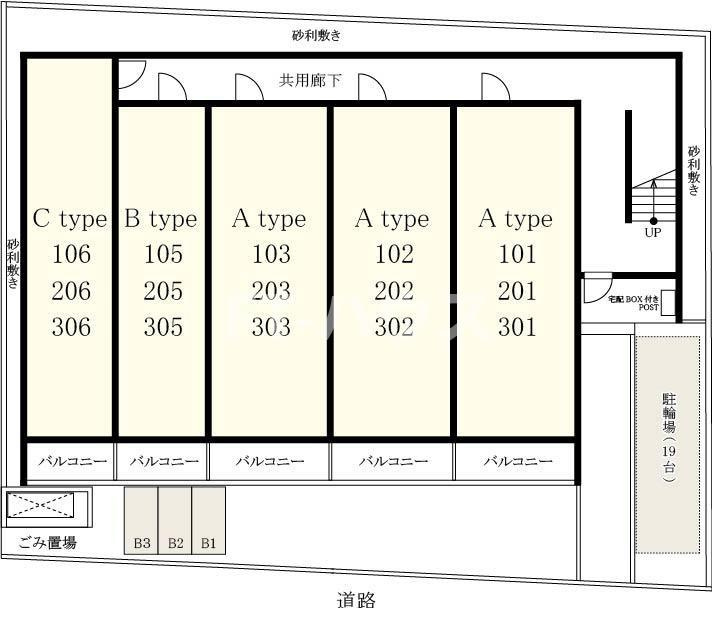 グレイス薬園台の区画図