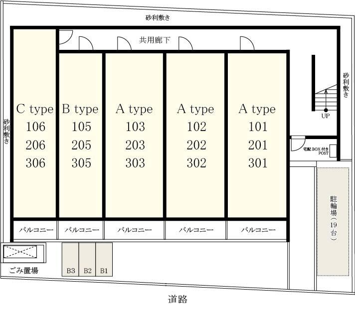 グレイス薬園台の区画図