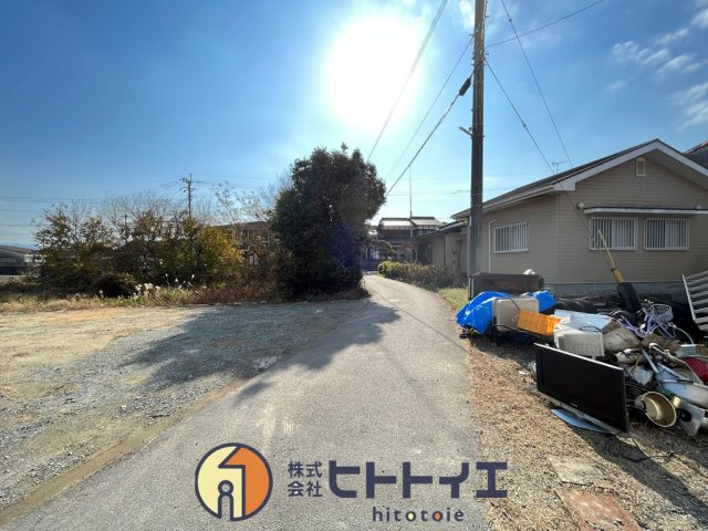 馬場売地の前面道路含む現地写真