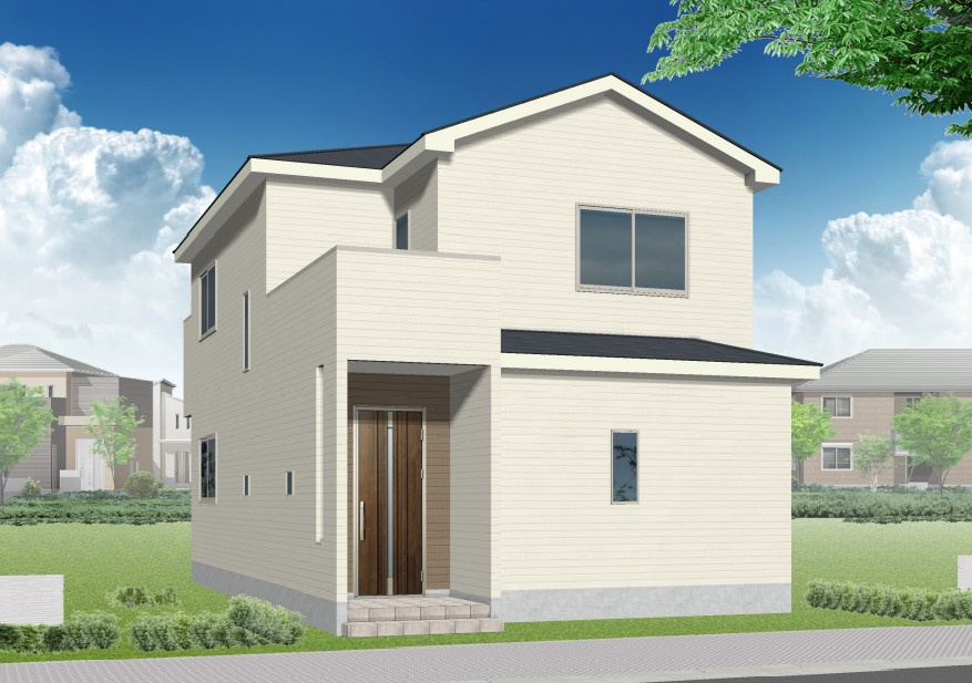 錦町安良町３期の外観パース|２号棟の外観パースです。