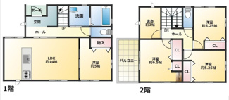 【間取り】 | 千葉市若葉区若松町　中古戸建　都賀駅 | 若松町　【中古一戸建】4LDK＋書斎