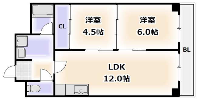 【間取り】 | 難波リーガルハウス