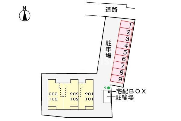 メゾン　ソレイユの駐車場|駐車場