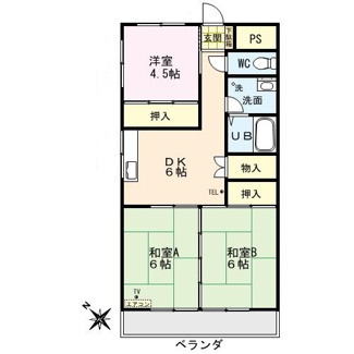 【間取り】 | ハイツ不動上平井