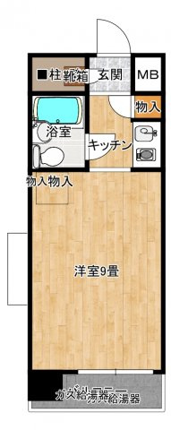 【間取り】 | 徳山駅前スカイマンション | １ルームマンションです。