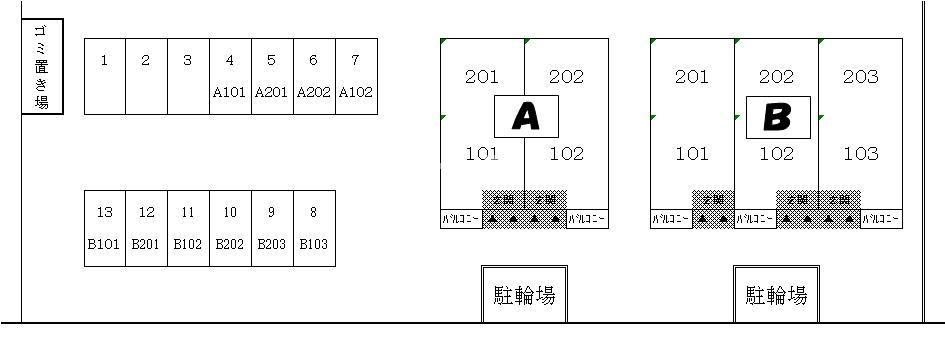 グランツＡの駐車場|駐車場