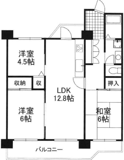 【間取り】 | 陵南住宅１号棟（西百舌鳥小学校）