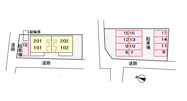ソレイユDの区画図