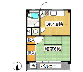 【間取り】 | 第二みそのハイツ