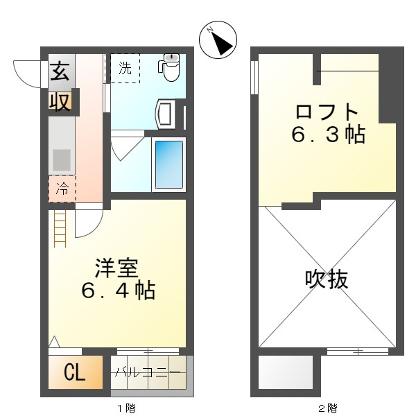 南王子町アパートメントの間取り