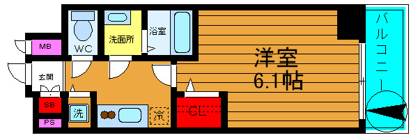 プレサンス難波フィネストの間取り