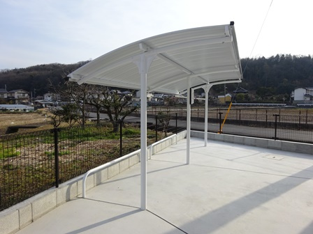 総社市井尻野のアパートのその他共用部分|自転車置き場
