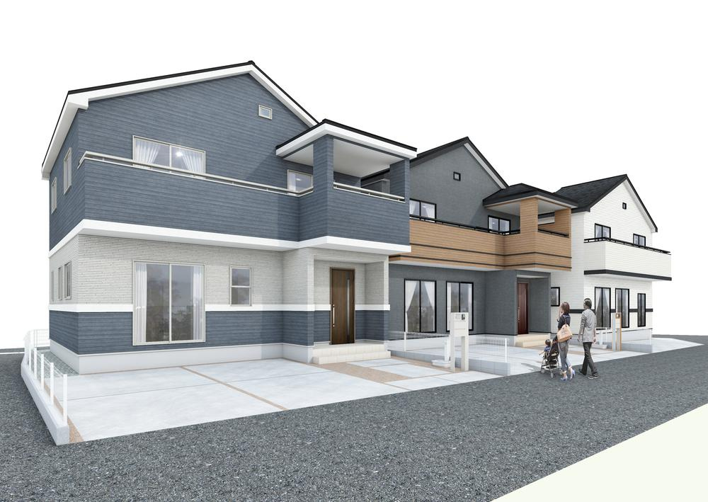 ブルーミングガーデン　倉敷市中庄(第2)の外観パース