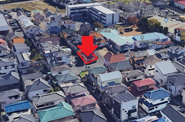 越谷市宮本町新築戸建て　三方向角地で開放感のある立地の外観