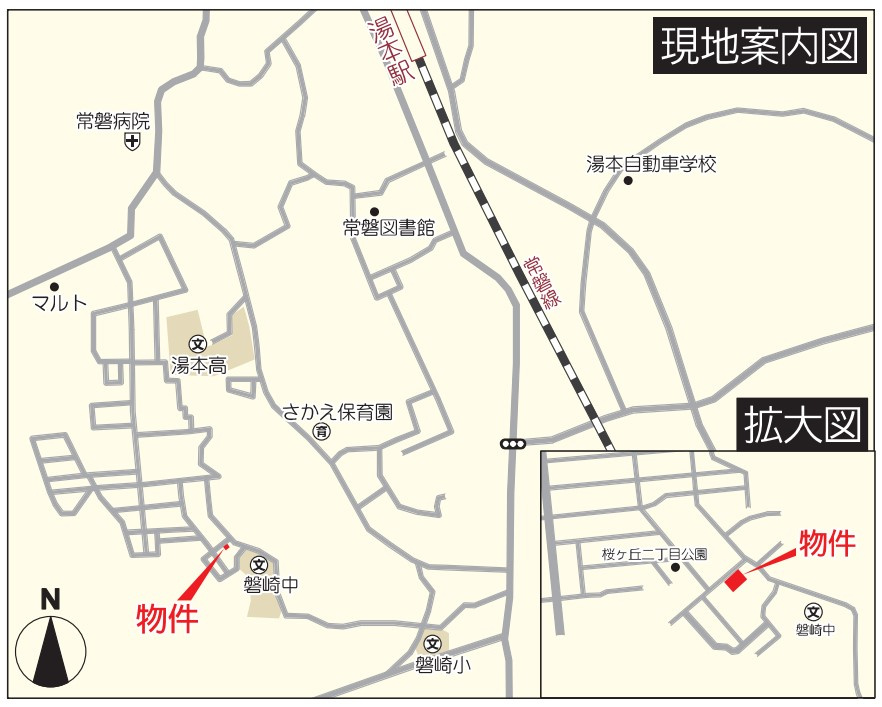 常磐下湯長谷町第3の地図
