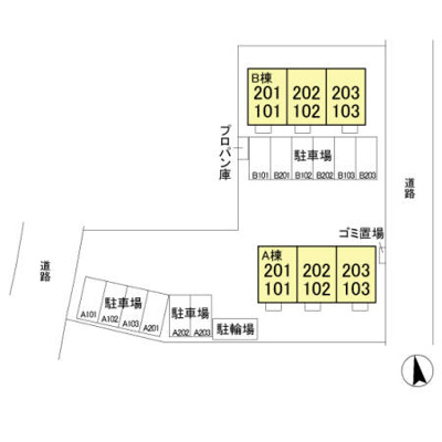 【区画図】 | フォンティーヌ結城 Ａ