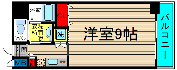 モノトーン難波の間取り