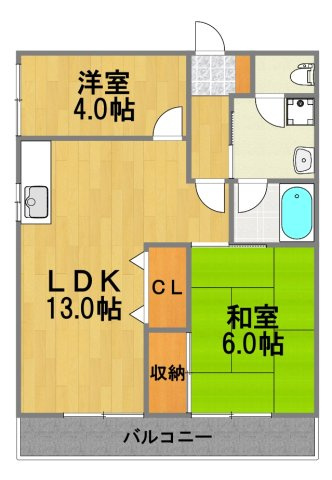 【間取り】 | 田園清水マンション
