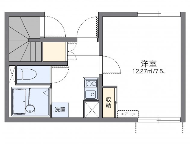 【間取り】 | レオネクストケーズキューブ川名
