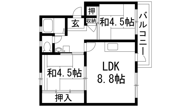 【間取り】 | 逆瀬川6号棟