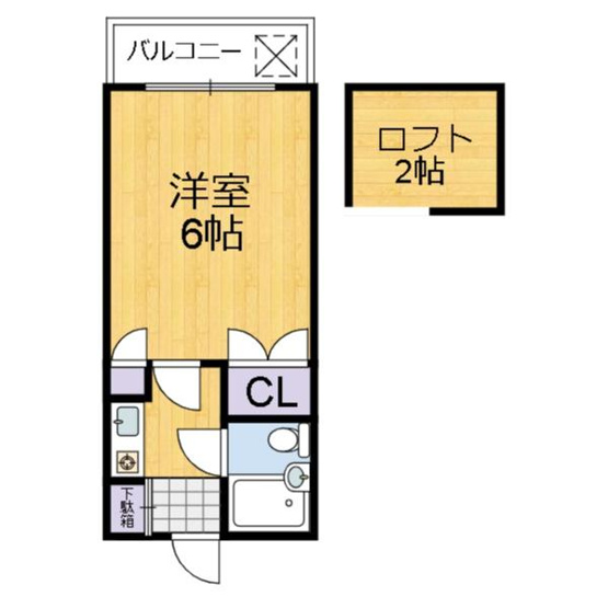【間取り】 | コーポ明日香 | 1F間取り
