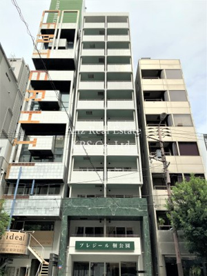 【外観】 | プレジール靭公園 | スタイリッシュな外観のマンションです♪