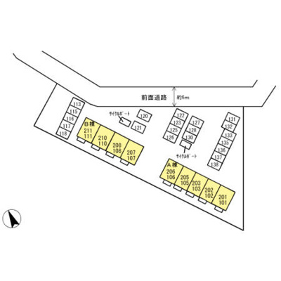【区画図】 | オリーヴァ東櫛原　A棟