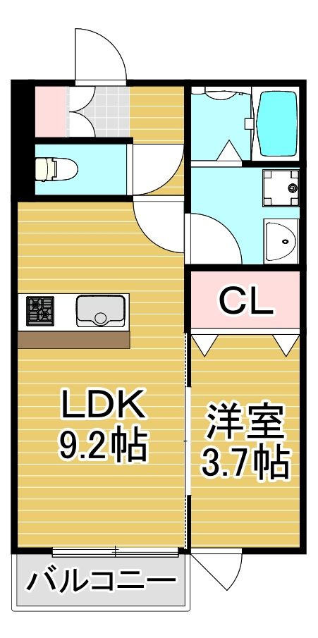 アシスト久留米西町の間取り
