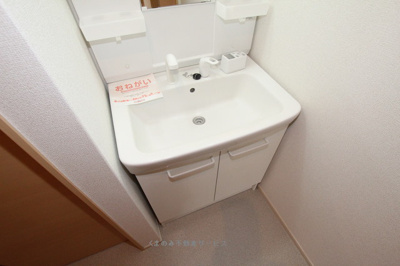 【洗面所】 | プロムナードＭⅡ | 使いやすい洗面所です
プロムナード・ＭⅡ　203号室　2019/4/27撮影