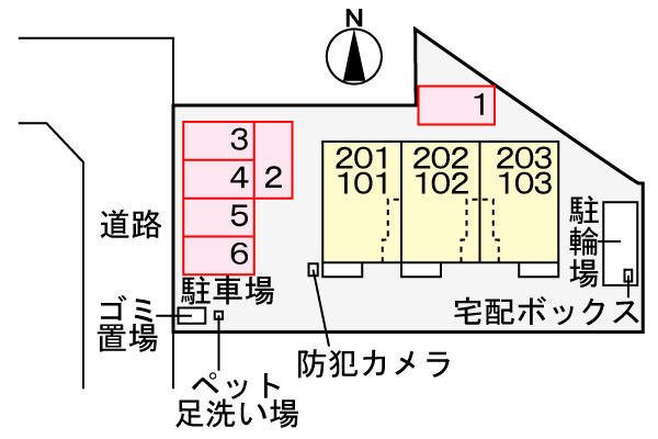 サンヴェール緑町の区画図