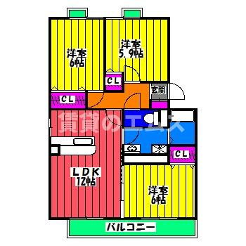 【間取り】 | グランドリシェス | グランドリシェスの間取り