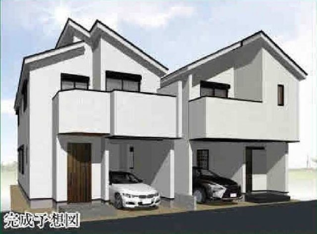 【保土ケ谷区新井町583-8新築戸建てＡ号棟】★仲介手数料無料★（新井小学校・新井中学校）の外観パース