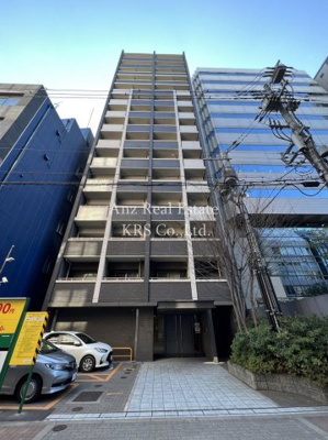 【外観】 | レジディア靭公園 | 落ち着いた色合いが特徴的な外観のマンションです♪