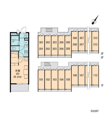 【区画図】 | ミモザⅡ