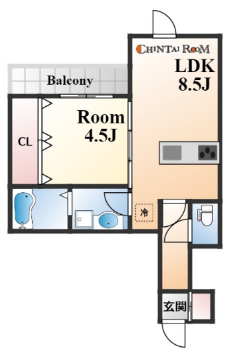 セジュール下山手通の間取り