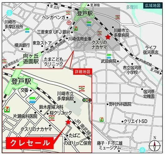 クレセールの地図
