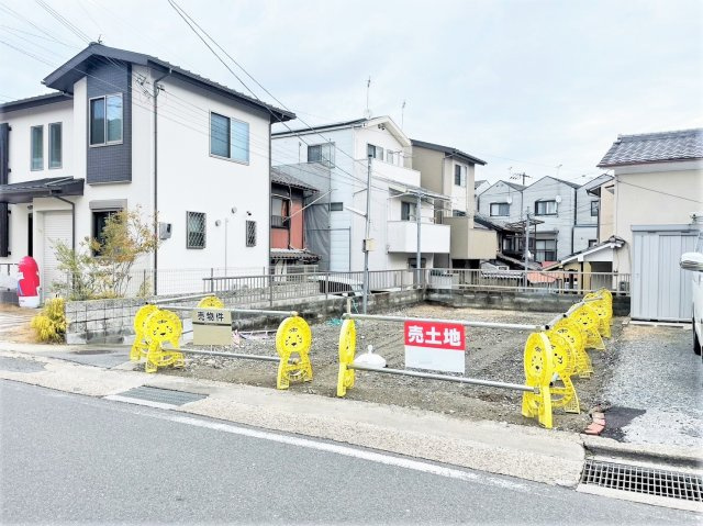 ■敷地約２２坪■角地■現況更地■建築条件なし売土地■山科区北花山中道町の外観|現地(令和５年１月撮影)