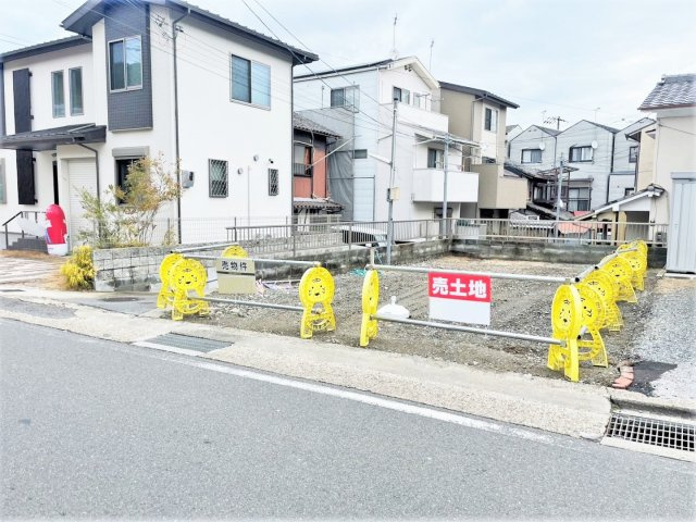 ■敷地約２２坪■角地■現況更地■建築条件なし売土地■山科区北花山中道町の外観|現地(令和５年１月撮影)
