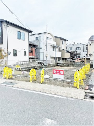 ■敷地約２２坪■角地■現況更地■建築条件なし売土地■山科区北花山中道町の外観|現地(令和５年１月撮影)