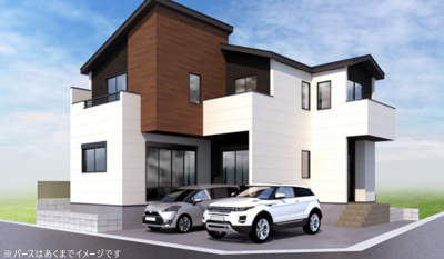 【外観】 | 市原市五井　新築戸建 | 外観パースです。