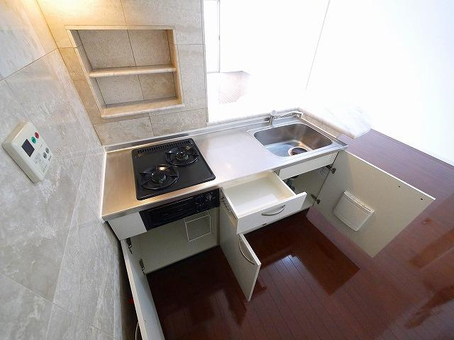 カワサキグランデージのキッチン|きれいなキッチンです