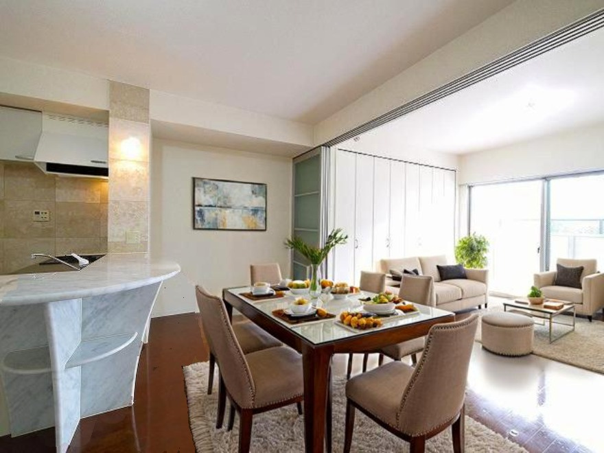 カワサキグランデージの居間・リビング|CGで家具等を配置したもので家具等は含まれません