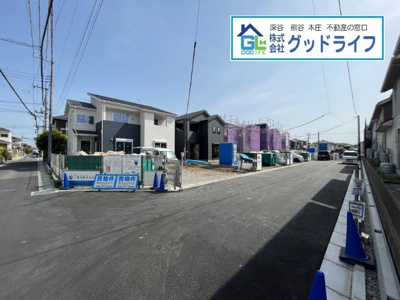 【前面道路含む現地写真】 | 深谷市萱場　全5棟　新築分譲住宅　3号棟 | 前面道路含む現地写真です
