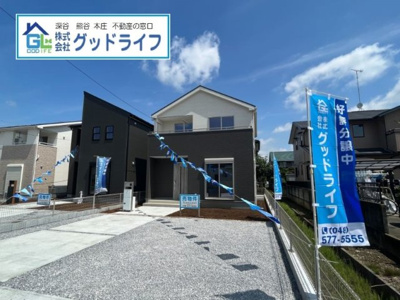 【外観】 | 深谷市萱場　全5棟　新築分譲住宅　5号棟 | 遂に完成！敷地面積64.33坪！日当たり良好♪　深谷市萱場　新築住宅　外観写真