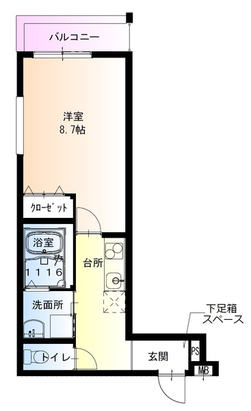 フジパレス高井田西V番館の間取り